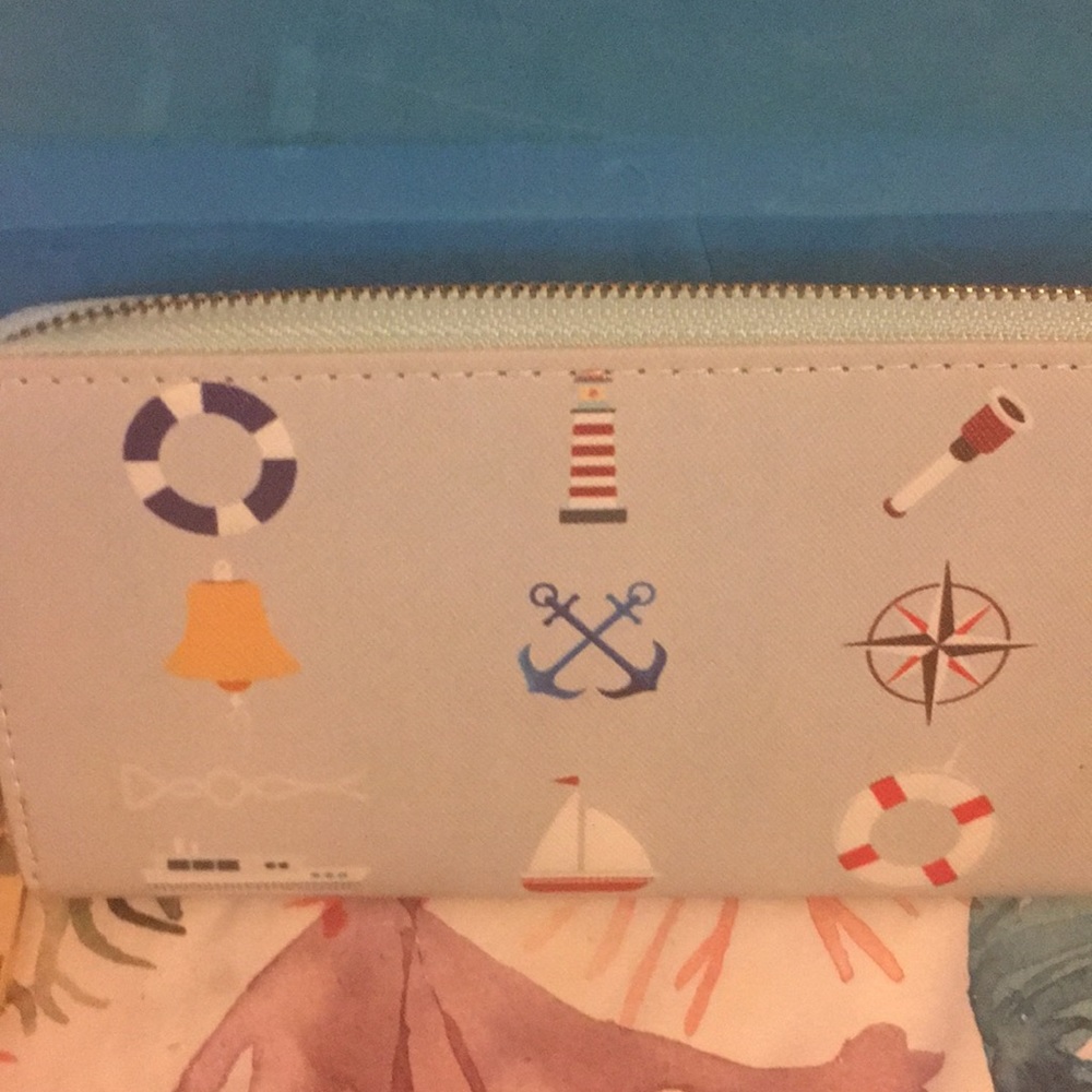 Blue Nautical Wallet, Brand New, Heimish Atlantic Fashion